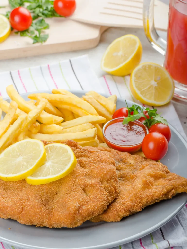 Schnitzel mit Pommes
